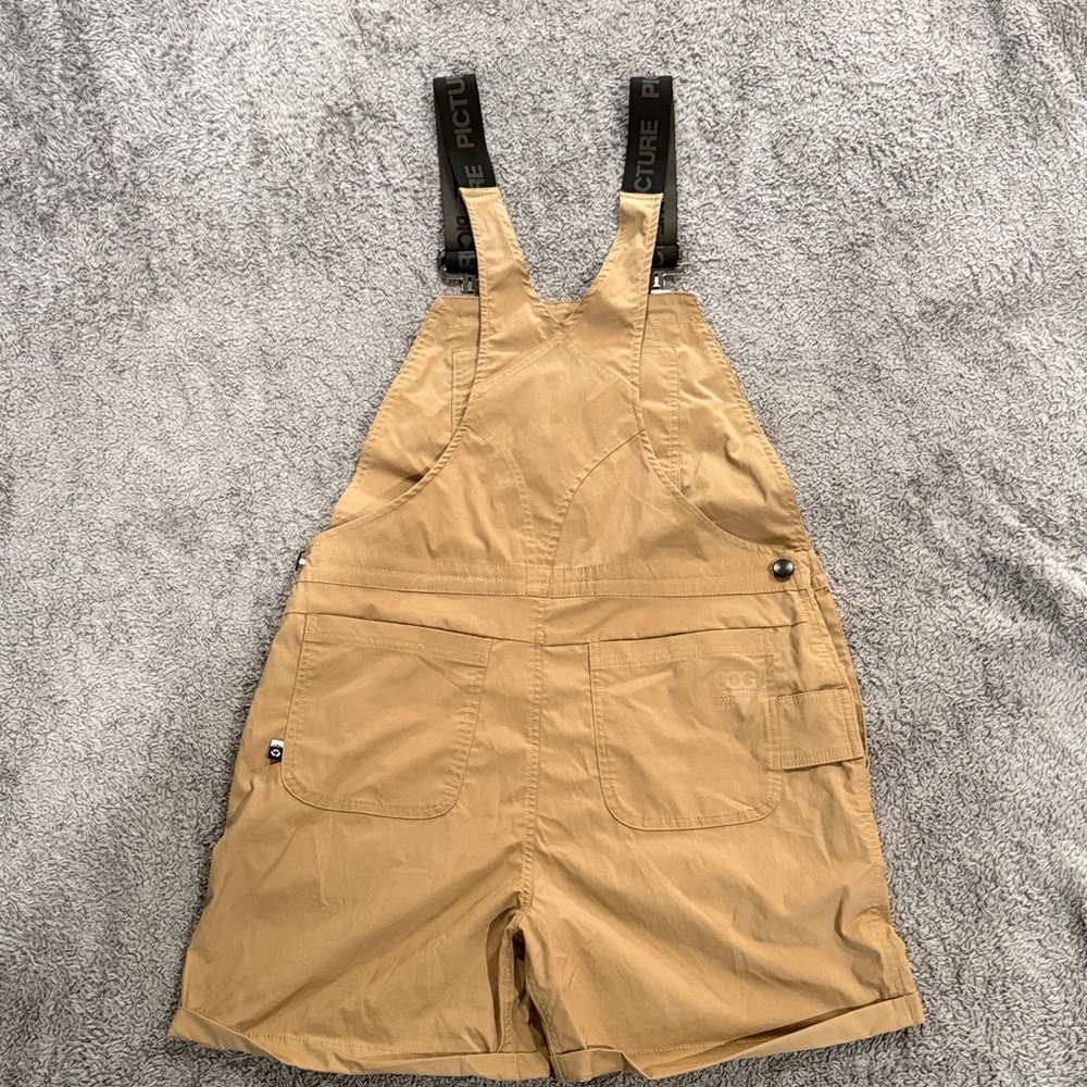 Picture Overalls Shortalls in Tan - Picture 4 of 4